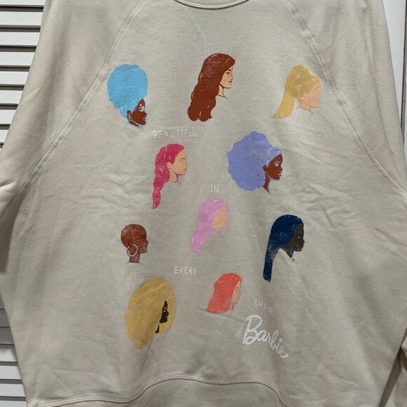 Barbie Beautiful In Every Shade Beige Crewneck Size XXL - Picture 2 of 4